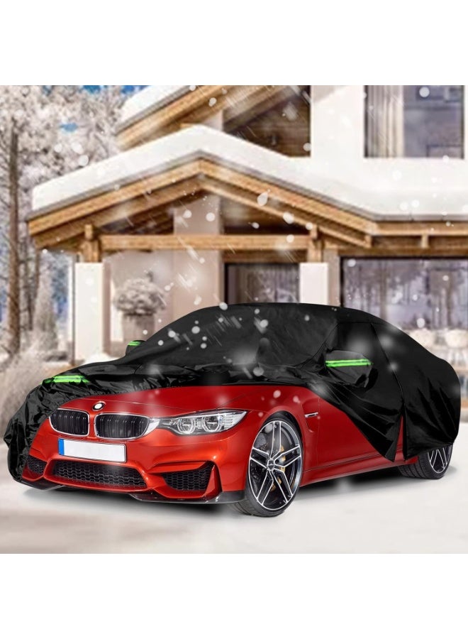 Zipporah 6-Layer Luxury Waterproof Dustproof Car Cover for 2014-2025 BMW 4 Series M4 428i 430i 435i 440i with Locks, glowing straps and Zipper Lock - Image 5