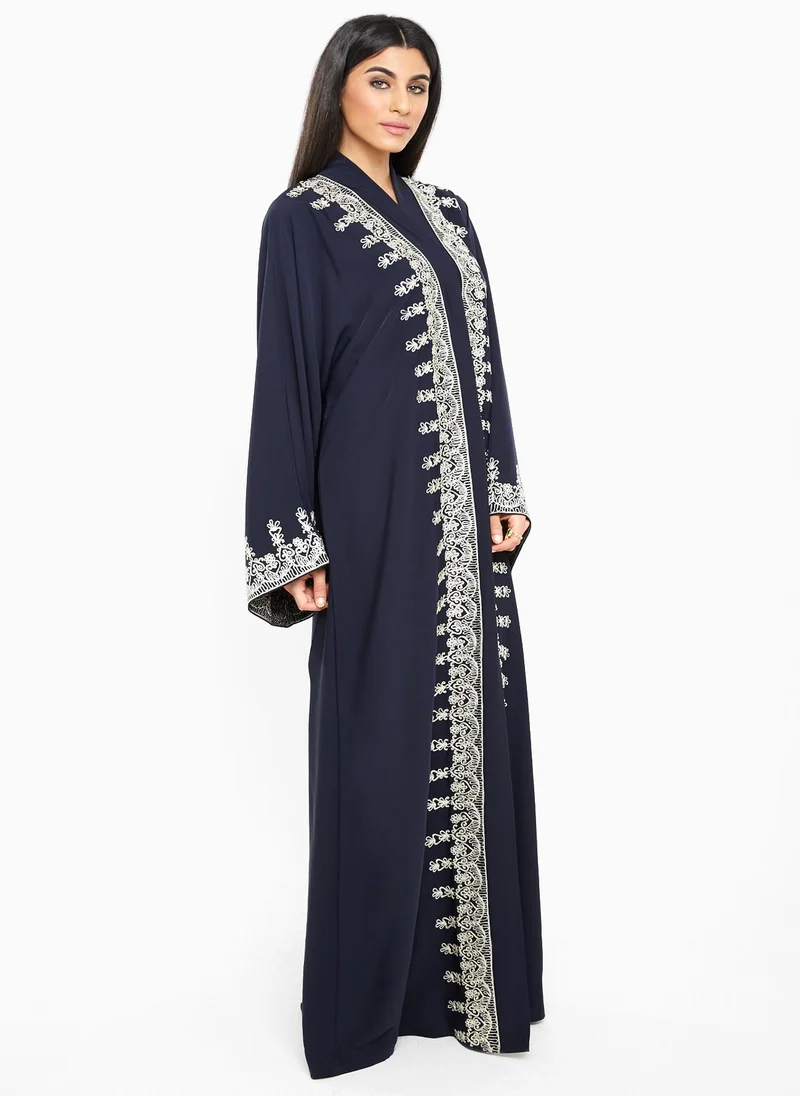 النخبة Abaya with intricate embroidery-SB188A