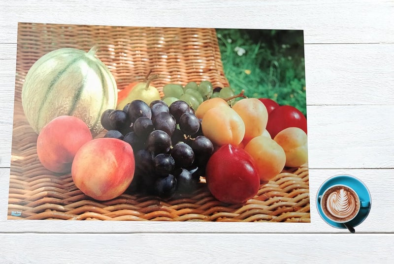 ABONY ABONY Multi Fruits Digital Printed PVC Dining Table 6 Placemats  - Image 1