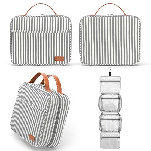 Bosidu Hanging Travel Toiletry Bag, Large Capacity Cosmetic Travel Toiletry Organizer for Women with 4 Compartments & 1 Sturdy Hook, Perfect for Daily Use/Valentines' Day - Image 5