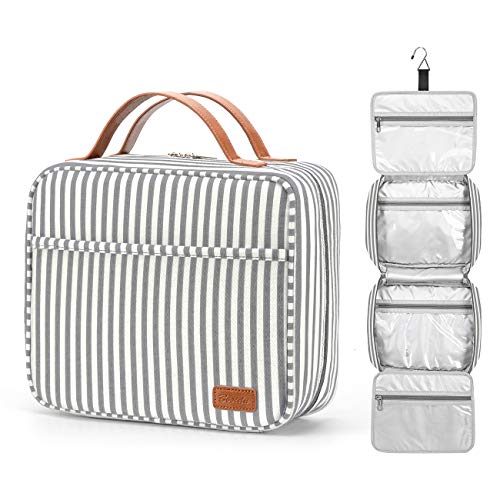 Bosidu Hanging Travel Toiletry Bag, Large Capacity Cosmetic Travel Toiletry Organizer for Women with 4 Compartments & 1 Sturdy Hook, Perfect for Daily Use/Valentines' Day - Image 1