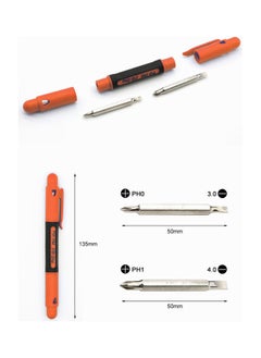 NIBEMINENT 4-In-1 Screwdriver Set Orange/Black  - Image 3