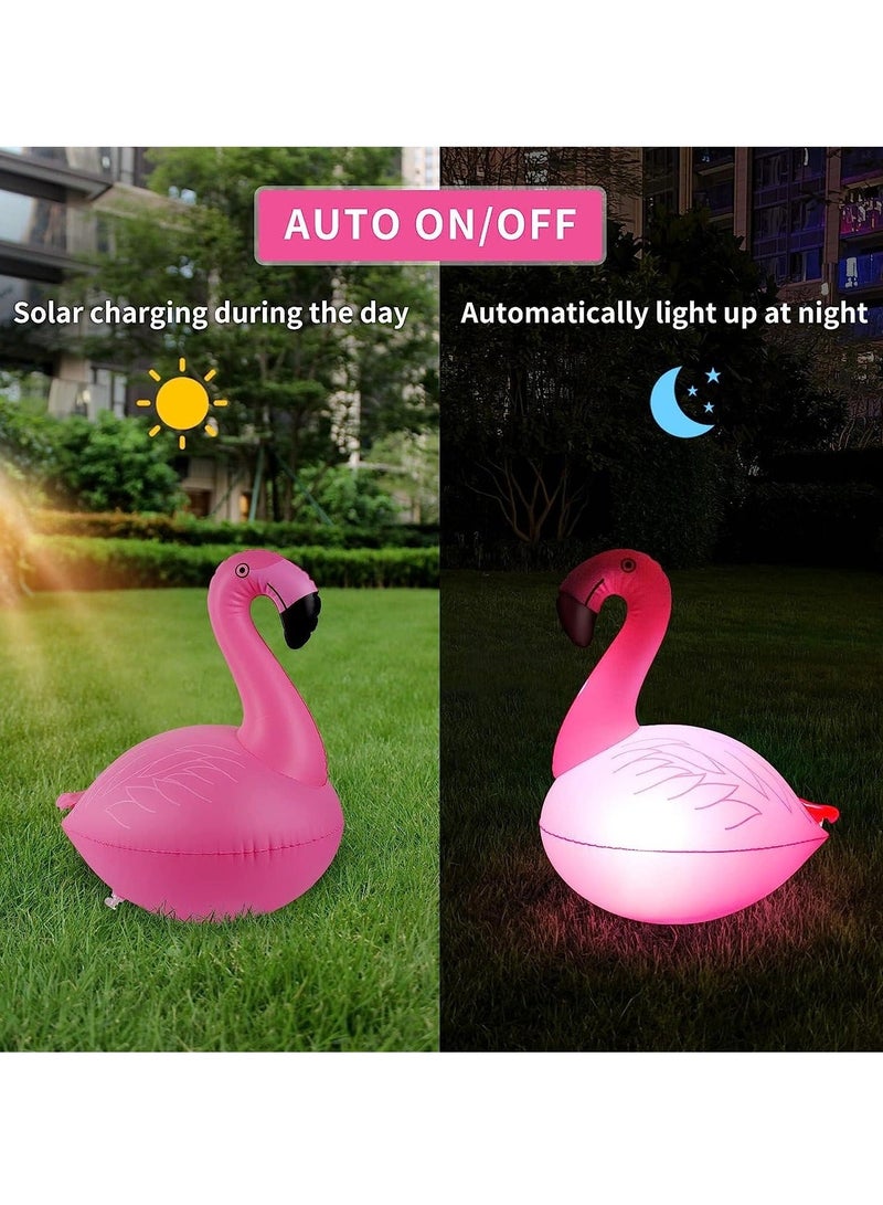 Captaintech Solar Floating Lights with Flamingo Sound, Floating Pool Lights That Float LED Glow Lights, Waterproof, Glow in the Dark Solar Powered, Inflatable for Pool Spa Patio Wedding Party - Image 2