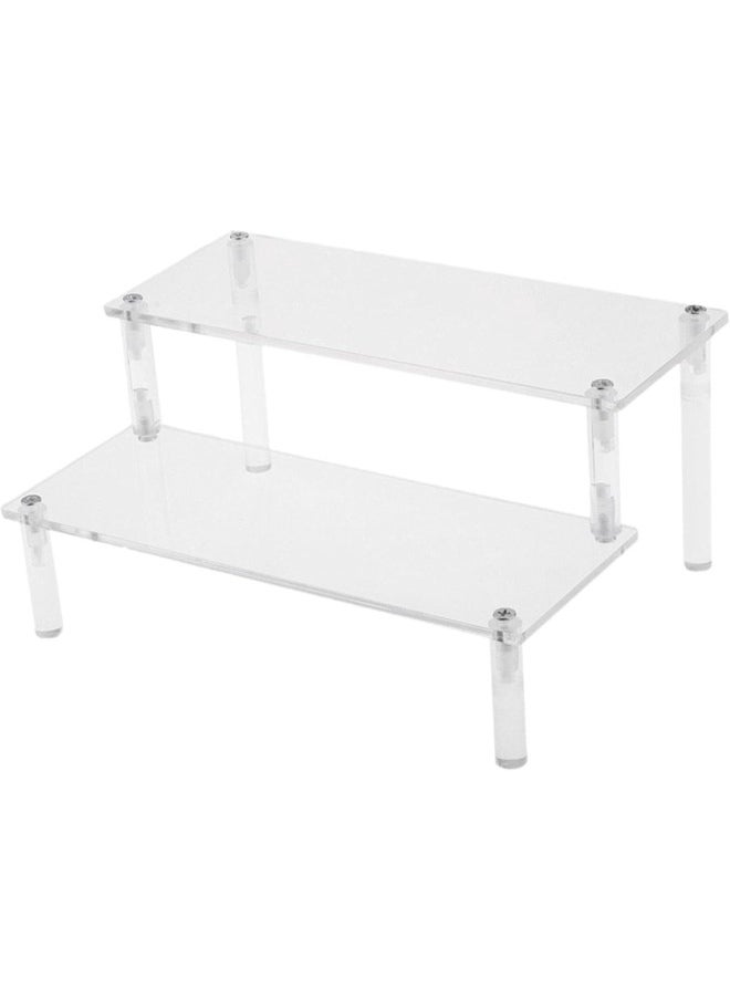 silvercnc Clear Tire Rack Perfume Makeup Cosmetics Display Stand Dolls Model Car Desktop Display Risers Storage Ladder for Decoration and Organizer  - Image 2