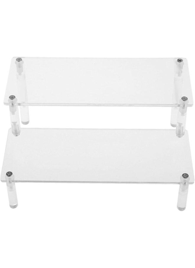 silvercnc Clear Tire Rack Perfume Makeup Cosmetics Display Stand Dolls Model Car Desktop Display Risers Storage Ladder for Decoration and Organizer  - Image 1