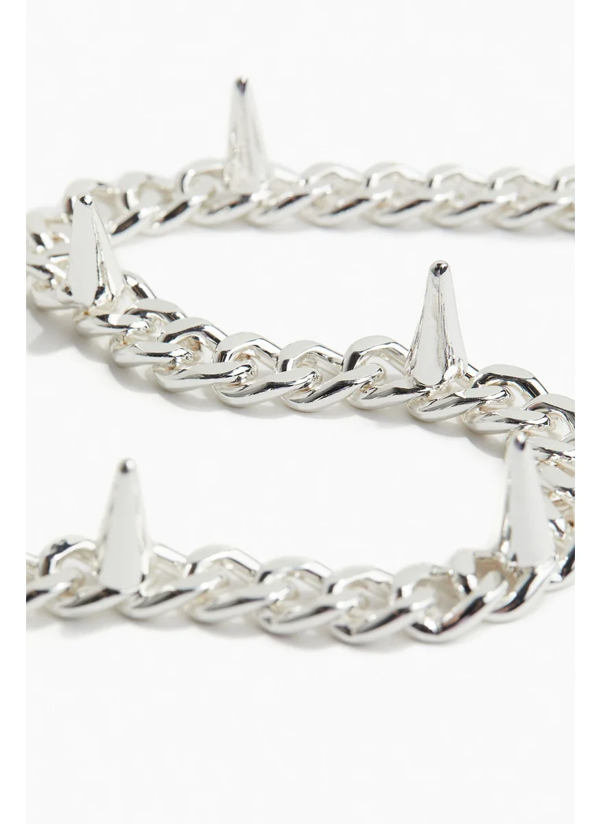 اتش اند ام Short Stud-Detail Necklace