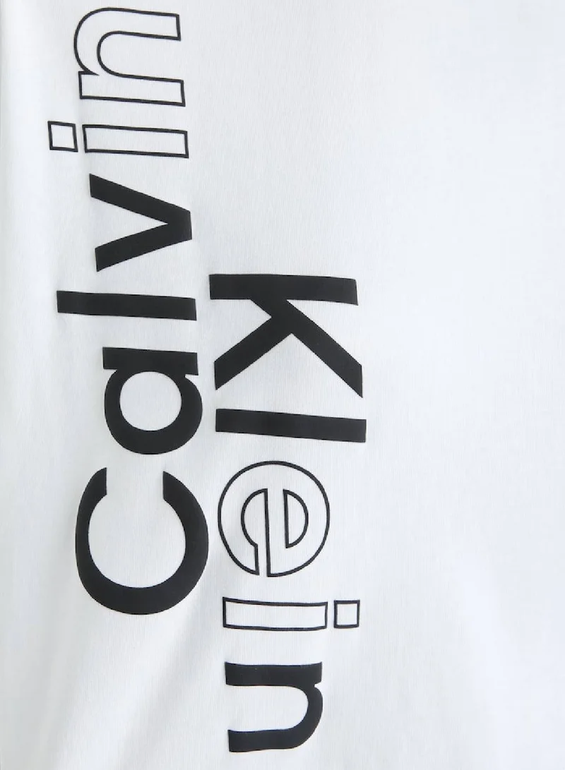 Calvin Klein Jeans Women's Boyfriend Logo T-Shirt Dress -  cotton jersey, White