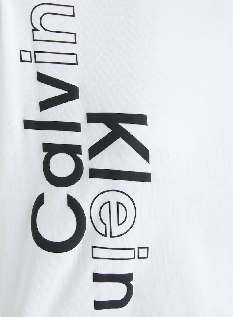 Calvin Klein Jeans Women's Boyfriend Logo T-Shirt Dress -  cotton jersey, White - Image 5