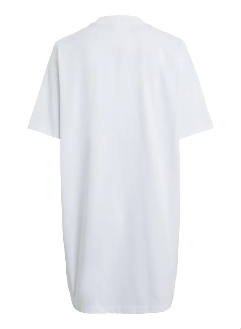 Calvin Klein Jeans Women's Boyfriend Logo T-Shirt Dress -  cotton jersey, White