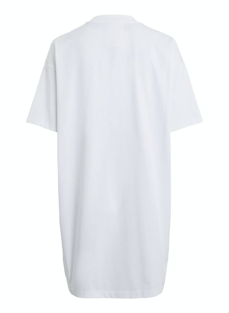Calvin Klein Jeans Women's Boyfriend Logo T-Shirt Dress -  cotton jersey, White - Image 3