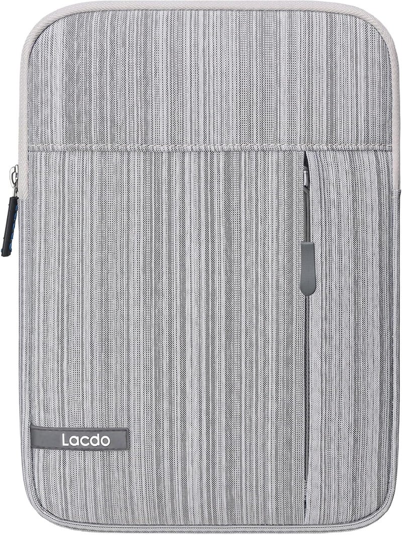 Lacdo Tablet Sleeve Case for 11 inch iPad A16 | 11" ipad Air M4 M3 M2 | 11" iPad Pro M5 M4 | 10.9" ipad/ipad Air | 10.2" IPad | 11" Samsung Galaxy Tab A9+, iPad Air Pro Case Protective Bag,Dark Gray - Image 1