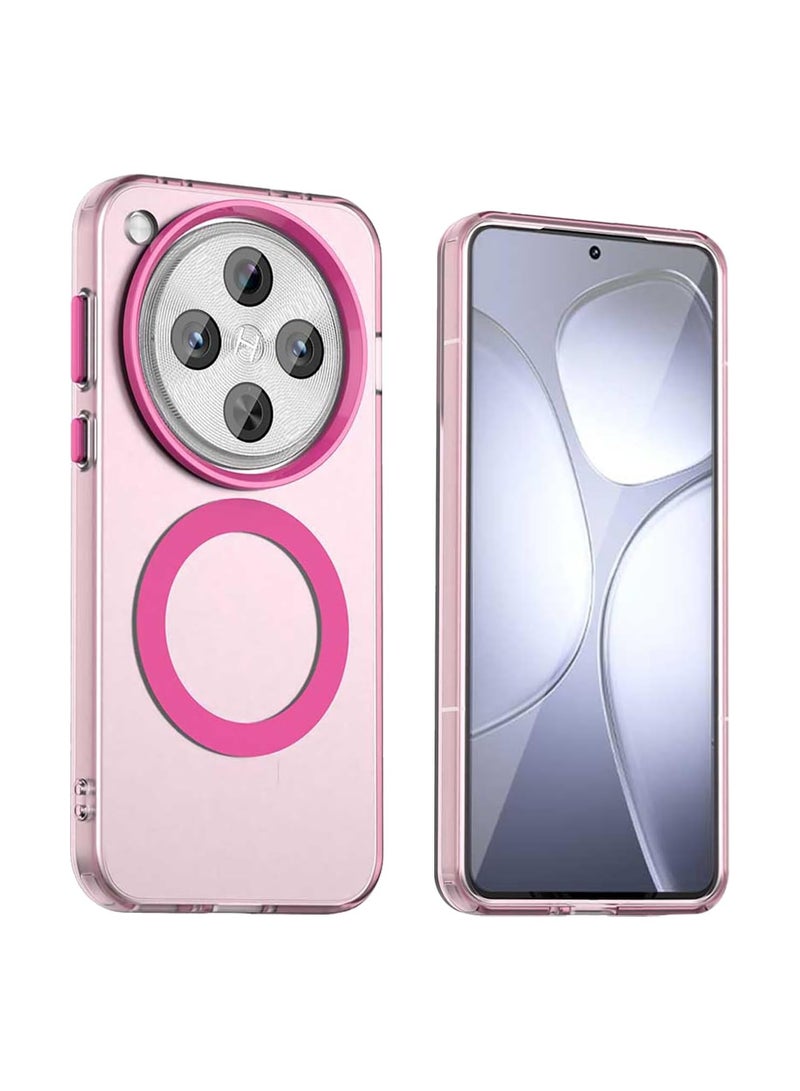 OPPO Find X8 Pro Protective Case, Compatible with MagSafe, Soft TPU + PC Hybrid Protective Case, Shock-Resistant Semi-Transparent Matte Back Scratch-Resistant Protective Case