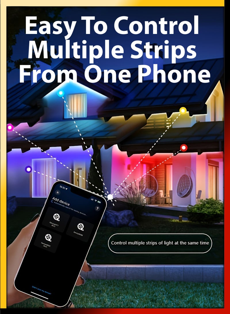 DBLEW 5M Flexible Smart Bluetooth RGB LED Strip Light Sync to Music Lighting for Home Decor Kitchen Bedroom Car Bike Hotel Outdoor Bar Parties Garden Desktop Decoration Mobile App Control USB Powered - Image 3