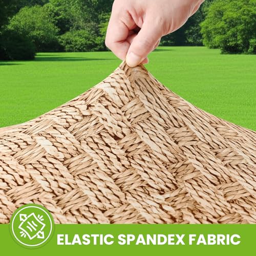 Smiry Spandex Fitted Tablecloth for 6 Foot Rectangle Tables Washable Picnic Table Cover with Elastic Stretch Reusable Table Cloth for Outdoor Camping Dining Kitchen Weave 30x72 - Image 3
