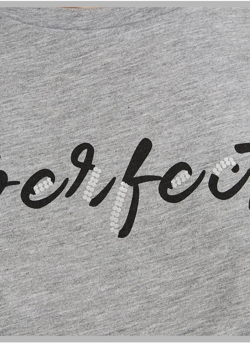 KOTON Printed T-Shirt Short Sleeve Crew Neck
