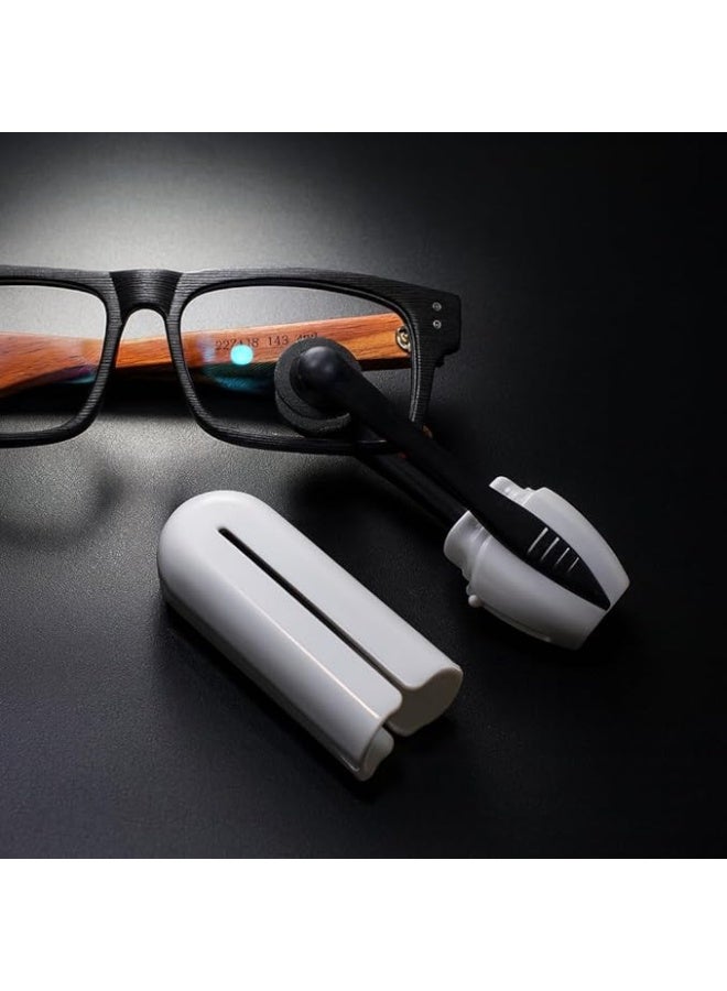 amazing.EGP The Pack | Portable Eyeglass Lens Cleaner with Microfiber Pads, 2-in-1 Cleaning Tool for Eyeglasses and Sunglasses (Black/White) - Image 2
