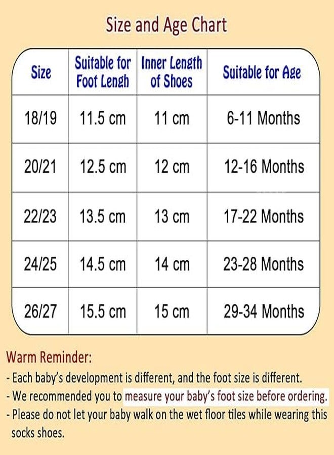 WEIRVI Kid's Multicolor Cotton and Silicon Rubber Shoes Cum Socks, Antislip Soft Sole Children's Shoes, Breathable Socks Shoes (Plain) - Image 5
