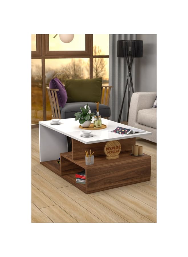 ريترو RA-T17 ترابيزة قهوة 90×45×60سم – أبيض×بني - Image 2