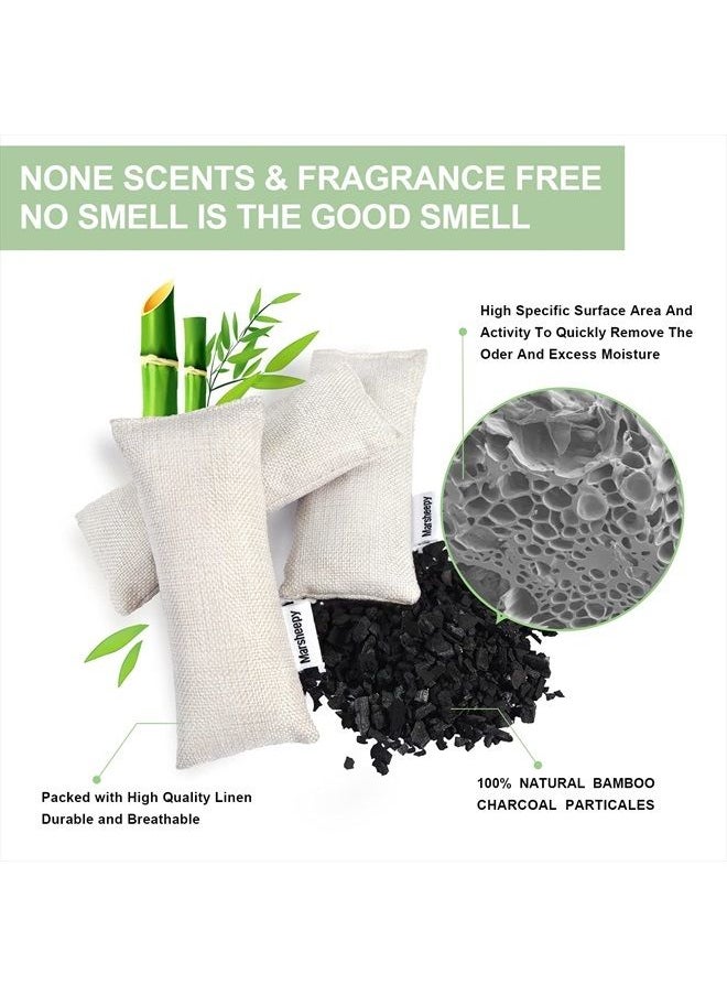 Marsheepy - 6 Pack Charcoal Shoe Deodorizer Bags, Shoe Smell Remover and Odor Eliminator,Bamboo Charcoal Air Purifying Bags, Activated Charcoal Odor Absorber for Gym Bag, Car, Pet, Closet - Image 1