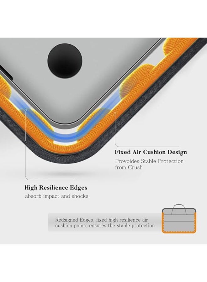 VKL 13-14 inch Laptop Computer PC Shoulder Bag Carrying Case, Water-Repellent Fabric Briefcase - Image 2