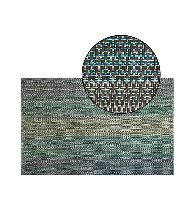 Obsessions OBSESSIONS Premium PVC Placemats Set of 6 Heat Resistant Stain Resistant Washable 30x45 cm Green and Grey Perfect for Dining Table Decoration and Protection - Image 5