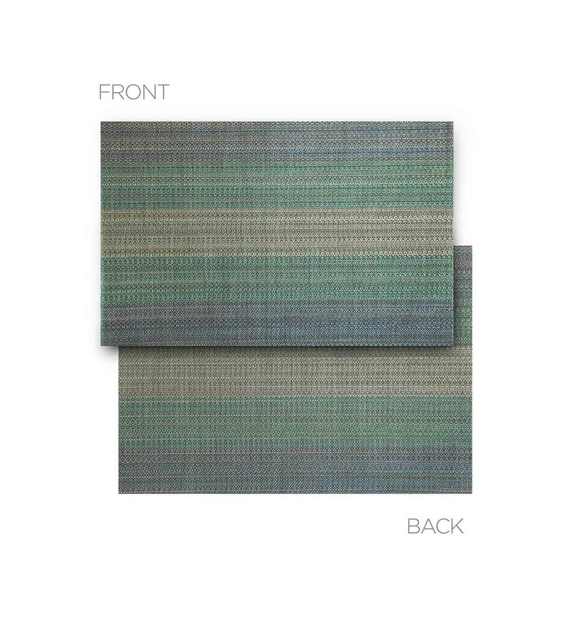 Obsessions OBSESSIONS Premium PVC Placemats Set of 6 Heat Resistant Stain Resistant Washable 30x45 cm Green and Grey Perfect for Dining Table Decoration and Protection - Image 4