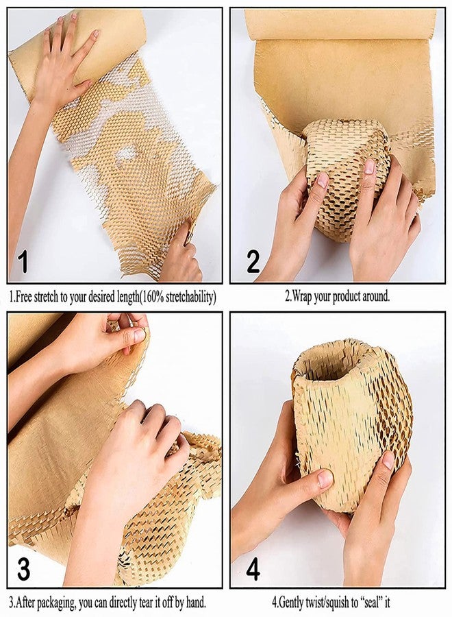 onesimcr Honeycomb Packing Paper Wrap 15"x131' Sustainable Alternative to Bubble Wrap for Moving/shipping/packing Roll with 20 Fragile Sticker Biodegradable & Fully Recylable… - Image 3