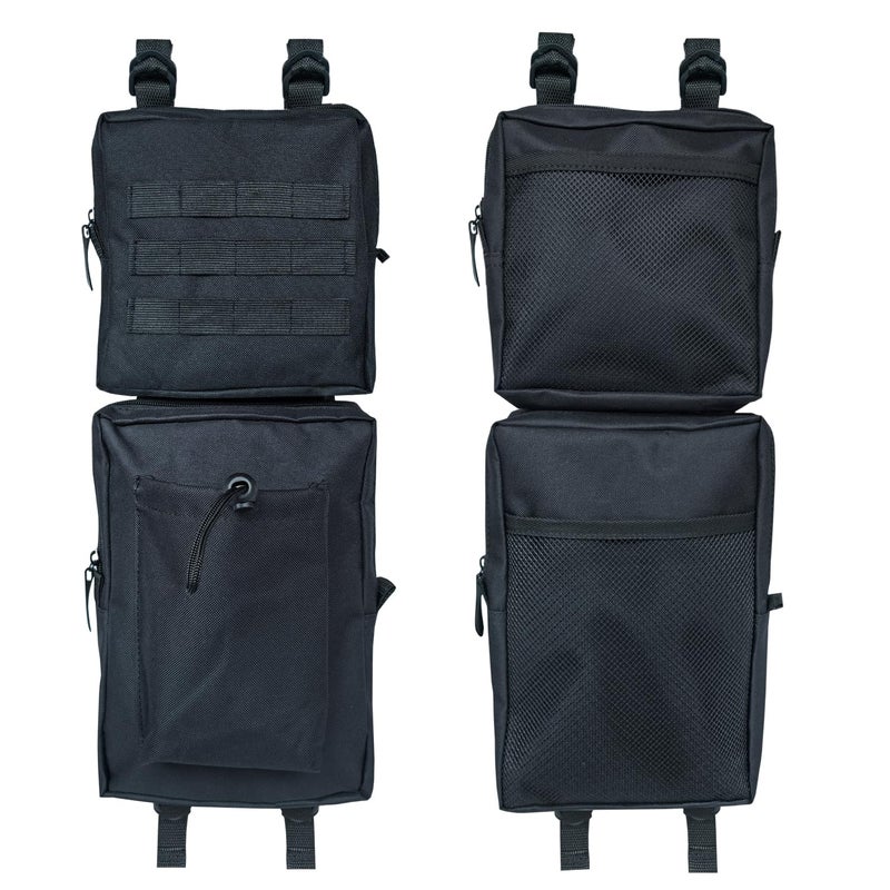 Vanlison 2 Pack ATV Fender Bags, Detachable Saddle Bag ATV Gear Bags Water-resistent Motorcycle Bag Compatible with Sportsman Scrambler TRX FourTrax Outlander Grizzly UTV Hanging Storage Bag Black - Image 3