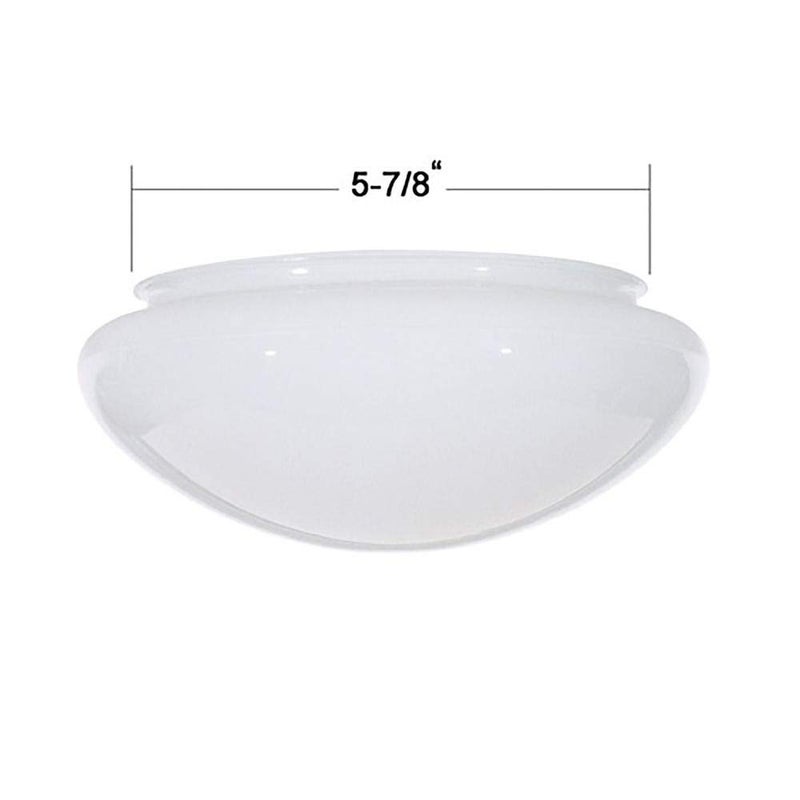 Satco 7.5-Inch White Mushroom Glass Shade - 5-7/8-Inch Fitter Opening - Image 2