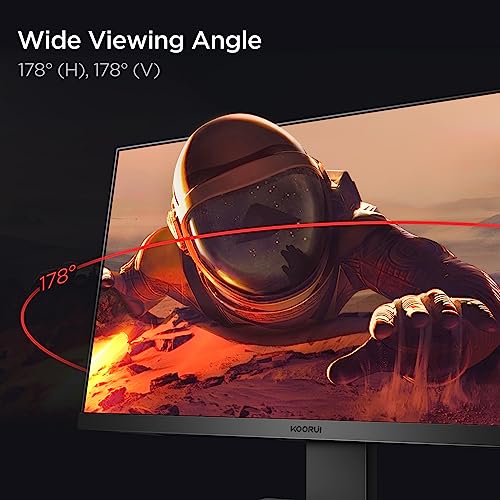 KOORUI 24 Inch Computer Monitor FHD 1920 x 1080p 100HZ, Built-in Speakers, Ultra-Slim Bezels, 75mm VESA Mountable, Tilt Adjustable, HDMI, VGA, Black - Image 2