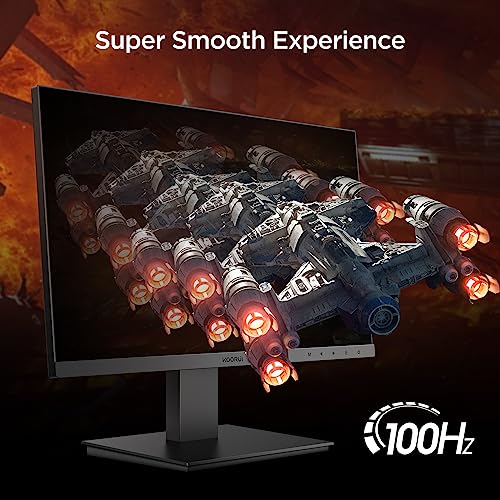 KOORUI 24 Inch Computer Monitor FHD 1920 x 1080p 100HZ, Built-in Speakers, Ultra-Slim Bezels, 75mm VESA Mountable, Tilt Adjustable, HDMI, VGA, Black - Image 5
