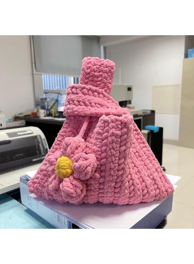 MileMelo 2-Piece Knitting Wool Yarn,Knitting Yarn Coarse Yarn for Crochet, Soft Chunky Yarn for Projects Making Plush Balls Handmade Bags Sweaters Shoes Hats Blankets Scarves Flesh Pink - Image 4