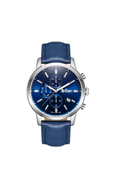 Lee Cooper Men's Multi Function Display Watch With Dark Blue Leather Strap - LC08085.399