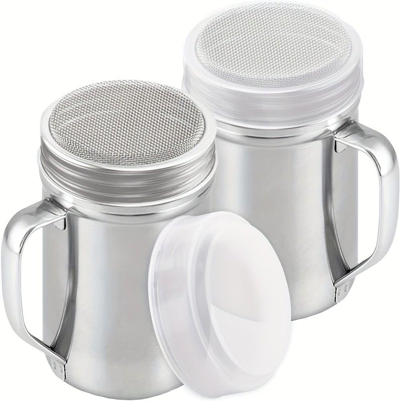 Medium Powder Shaker With Handle Silvery Punching Model 1pc - Image 4