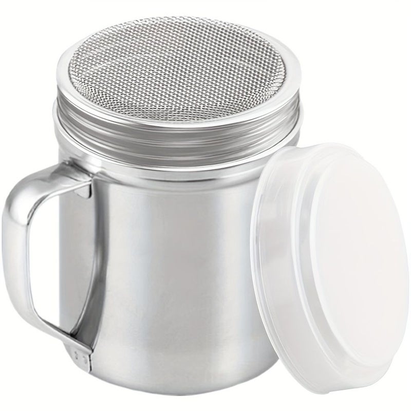 Medium Powder Shaker With Handle Silvery Punching Model 1pc - Image 2