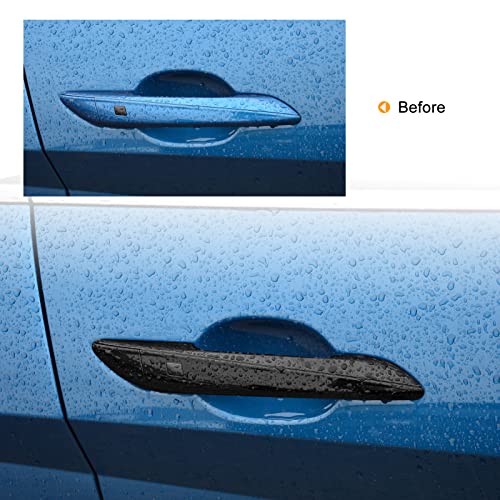 ANFOKAS 4pcs Compatible with Hyundai Elantra 2025 2024 2023 2022 2021 Accessories Sporty Car Exterior Door Handle Cover Trims Protector -Glossy Black - Image 4