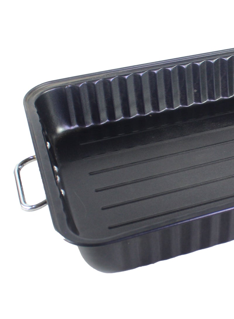 Coated square baking cake mould black - Image 3