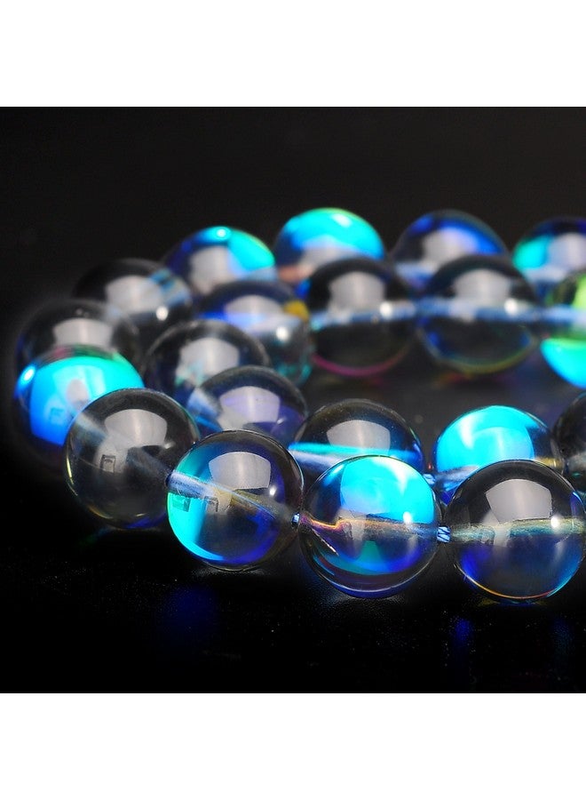 روبيكا خرز زجاجي كريستالي مستدير من حجر القمر هالة قزحي الألوان لصنع المجوهرات (1 حبلا 6 مم رمادي) - Image 2