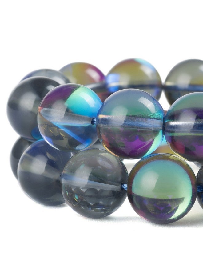 روبيكا خرز زجاجي كريستالي مستدير من حجر القمر هالة قزحي الألوان لصنع المجوهرات (1 حبلا 6 مم رمادي) - Image 1