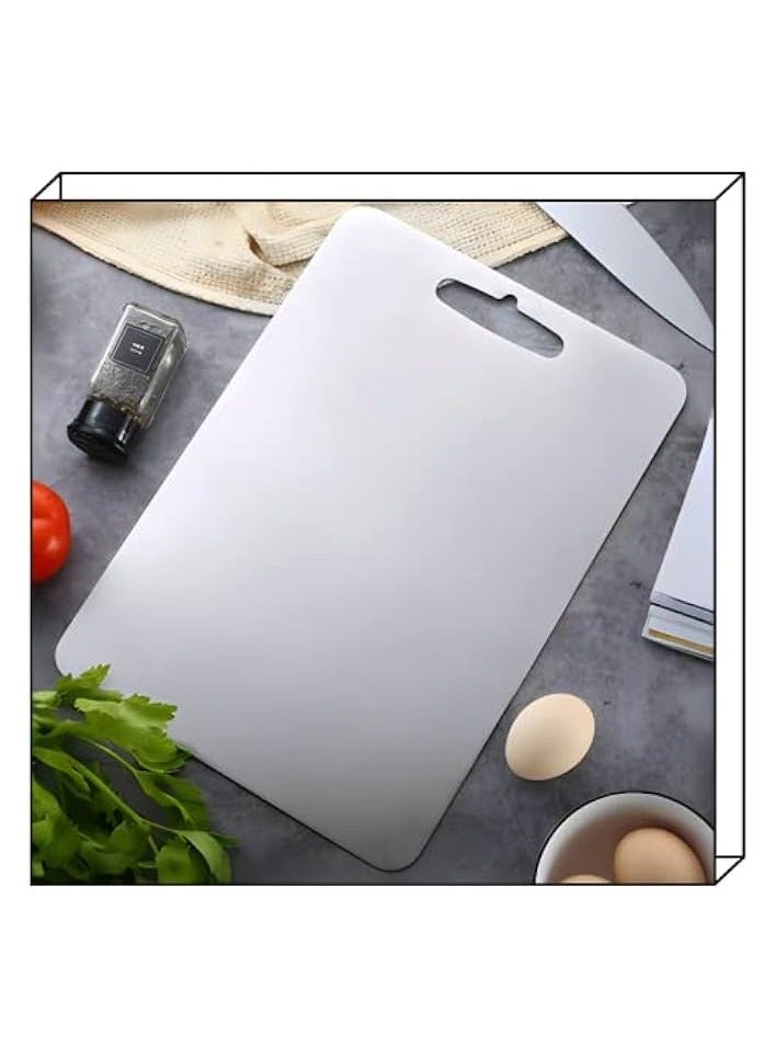 Beauenty 304 Stainless Steel Cutting Board For Kitchen,Meat,Fruit,Pastry,Pizza,Cheese,Vegetable Metal Cutting Board,meat Cutting Board For Anti-skid Double Side,Dough Board（39 * 28cm） - Image 4