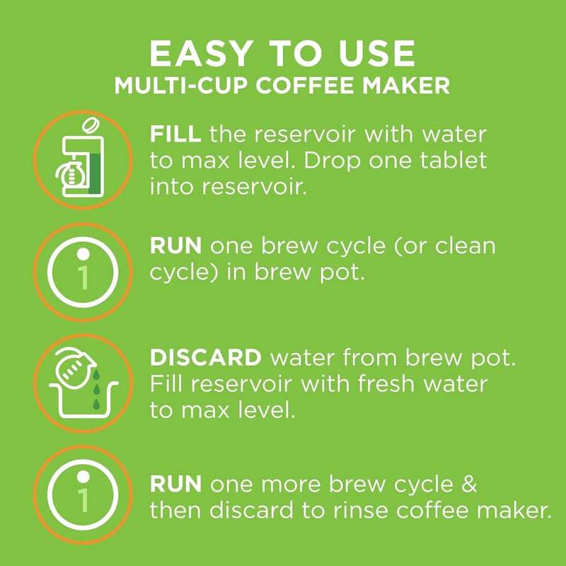 Affresh Coffee Maker Cleaner, Works with Multi-cup and Single-serve Brewers, 3 Tablets (Pack of 6) - Image 3