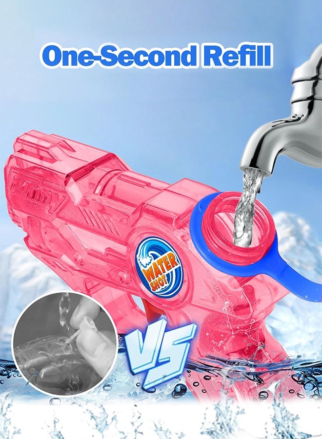Organizer Mini Water Gun for Kids Toddler- 4 Pack Small Water Guns 5-7M Long Range Super Water Soaker Squirts Blasters Gun, Outdoor Water Toy Summer Pool Beach Party Favors Bath Water Guns Toy for Kids Boy Girl - Image 3