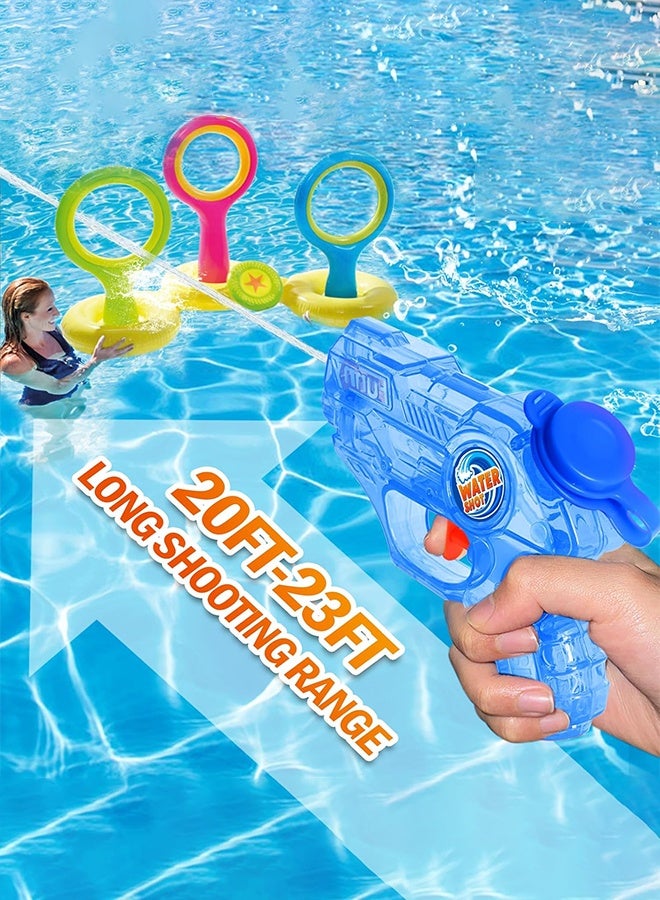 Organizer Mini Water Gun for Kids Toddler- 4 Pack Small Water Guns 5-7M Long Range Super Water Soaker Squirts Blasters Gun, Outdoor Water Toy Summer Pool Beach Party Favors Bath Water Guns Toy for Kids Boy Girl - Image 4