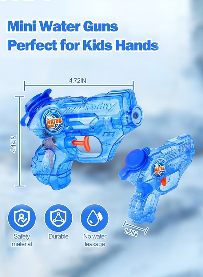 Organizer Mini Water Gun for Kids Toddler- 4 Pack Small Water Guns 5-7M Long Range Super Water Soaker Squirts Blasters Gun, Outdoor Water Toy Summer Pool Beach Party Favors Bath Water Guns Toy for Kids Boy Girl - Image 2