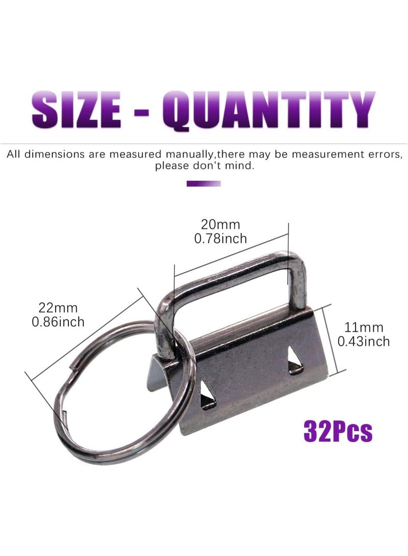 GGOOT 25mm Key Fob Hardware Tools with 1Pcs Pliers, Curved Jaws, Glass Running Pliers Attach Rubber Tips Perfect for Key Fob Install (Black)  - Image 3