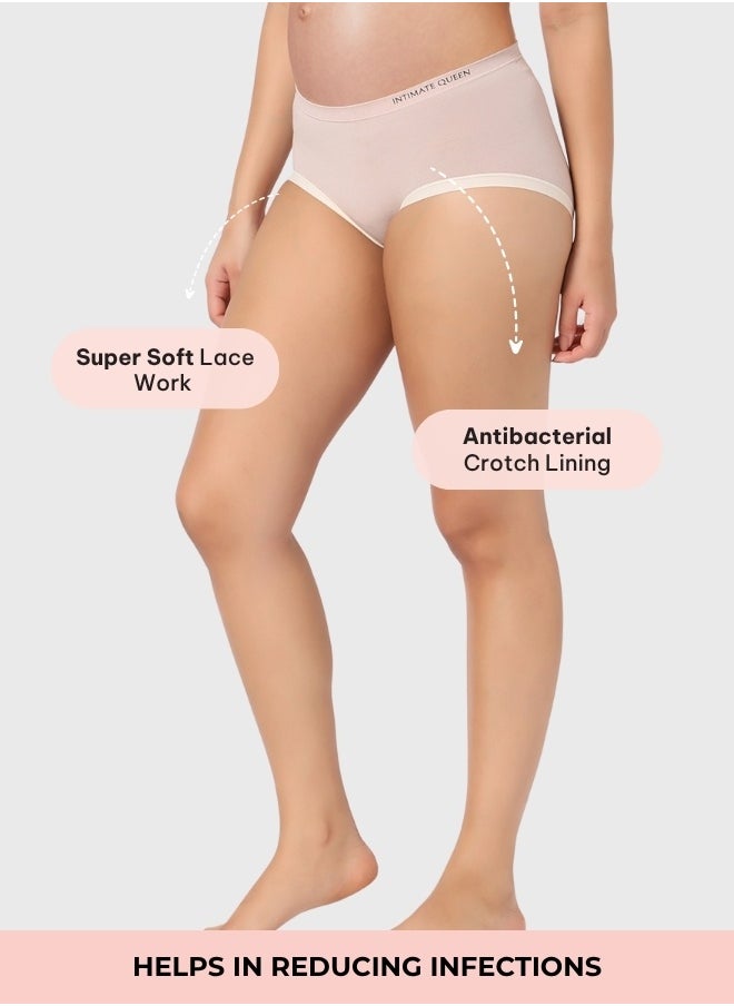 Intimate Queen Yew Tree Bae Maternity Briefs – Silky Soft, Antibacterial Calm, Full-Coverage Comfort for Bump & Skin (Pack of 3)  - Image 4