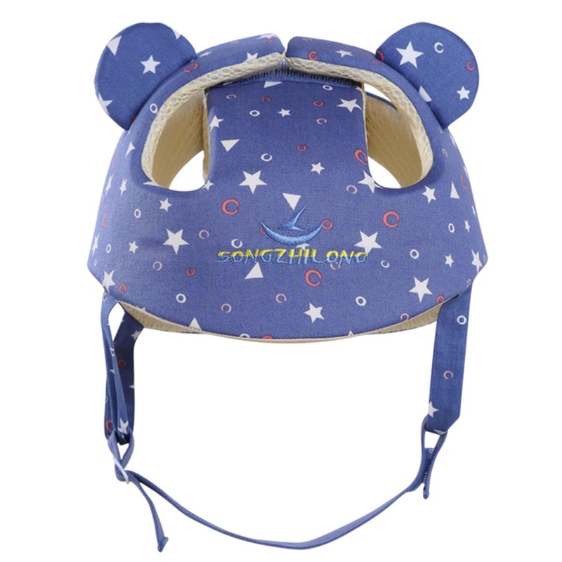 Ocanoiy Baby Infant Toddler Helmet Safety Headguard Head Protective Cushion Cute Children Adjustable Safety Helmet Hat Harnesses Cap Kid Child Crawl Walk Playing (Starry Blue) - Image 2