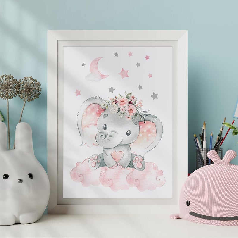 Canssape Elephant Nursery Wall Decor Set of 6 - Image 4