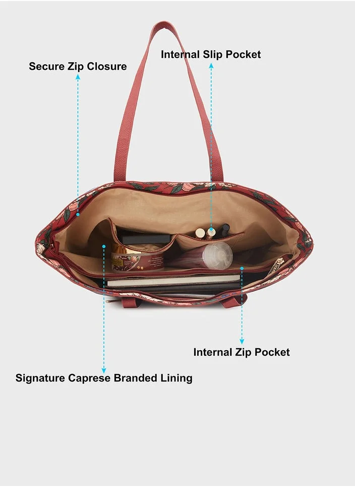 CAPRESE CAPRESE-VANESSA TOTE L Coral with floral prints