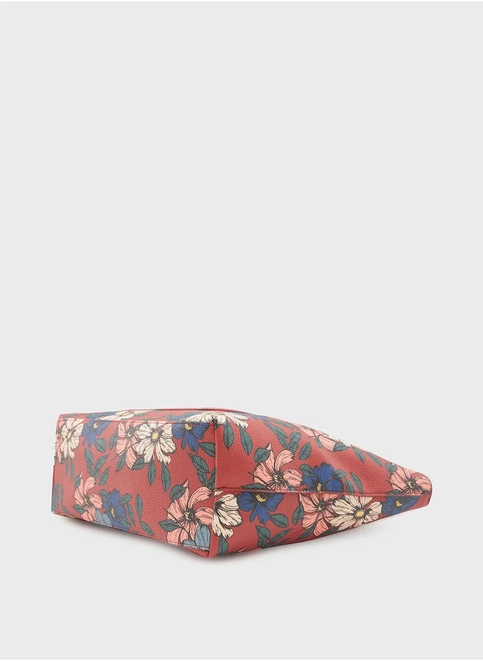 CAPRESE CAPRESE-VANESSA TOTE L Coral with floral prints